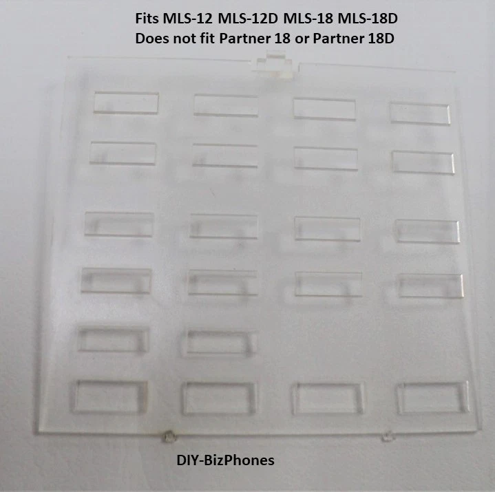 DIY-BIZPHONES-AVAYA Plastic Label Overlay Desi Cover Partner MLS 12 12D 18 18D Phone Avaya AT&T