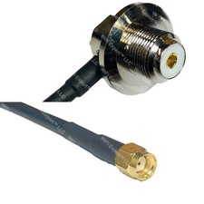 LMR240UF UHF Female Angle to RP-SMA MALE Coax RF Cable USA-Ship Lot