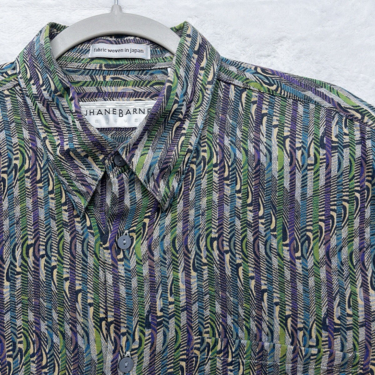 Vintage Jhane Barnes Shirt Mens Medium Geometric Abstract 3D Vintage Jhane Barnes Shirt Mens Medium Geometric Abstract 3D