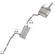 Stainless Steel Center & Rear Muffler Exhaust Kit fits: 2012-2014 VW Passat 2.5L