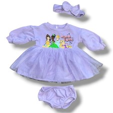 Disney Bebé Princesa "Royal Cutie" Conjunto de 3 Piezas Tutú Vestido