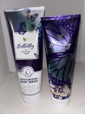 Bath  Body Works Butterfly Set-Moisturizing Body Wash 10oz  Cream 8oz