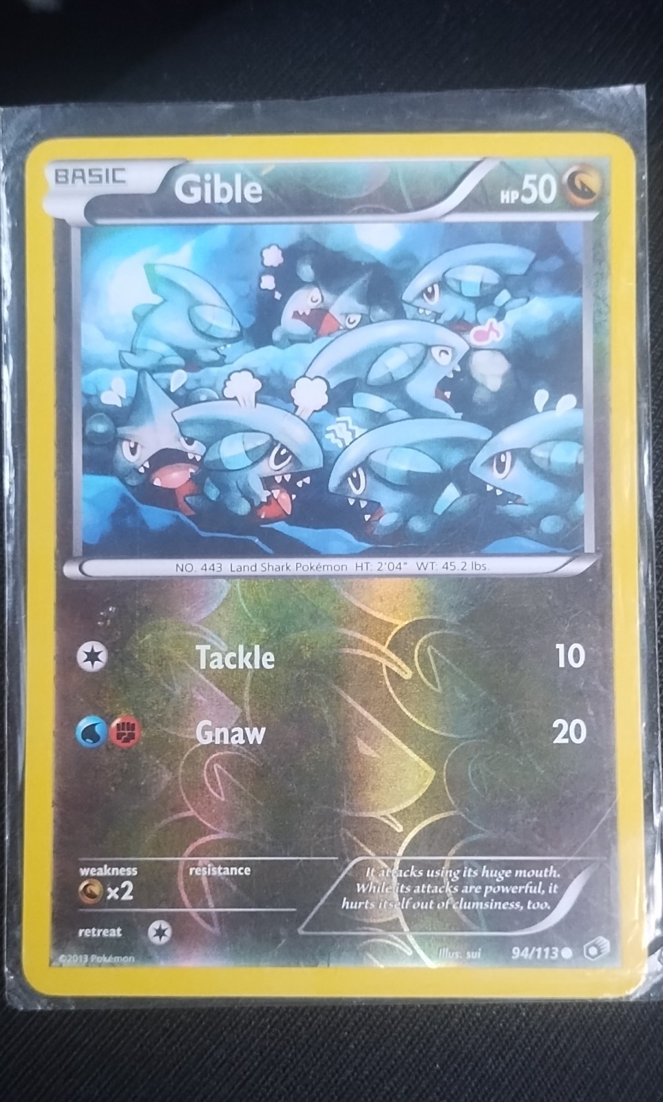 Gible 94/113 Legendary Treasures Reverse Holo