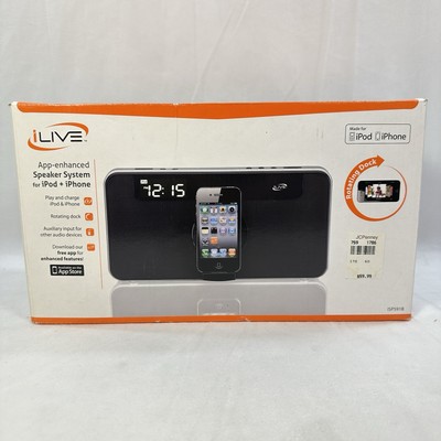 iLive ISP591B iPod iPhone Audio Speaker Dock App Enhanced