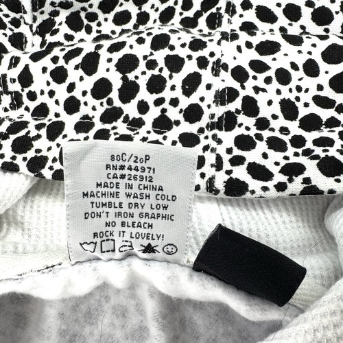 Y2K Famous Stars & Straps Dalmatiner Print Hoodie Damen Medium Full Zip EUC - Bild 13 von 15