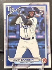2024 Bowman Junior Caminero #20 Tampa Bay Rays Rookie Card. rookie card picture