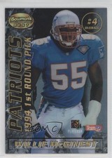 1995 Bowman's Best Refractor Willie McGinest Michael Westbrook Bill McPeak 0d3