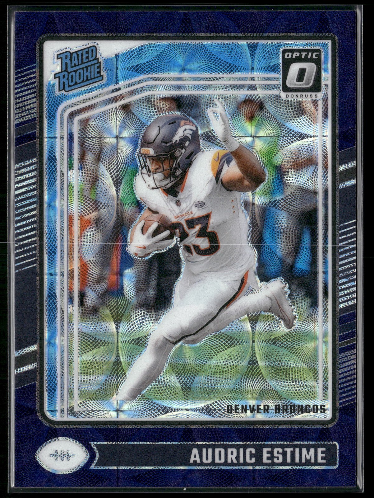 2024 Donruss Optic #206 Audric Estime Purple Scope Rookie