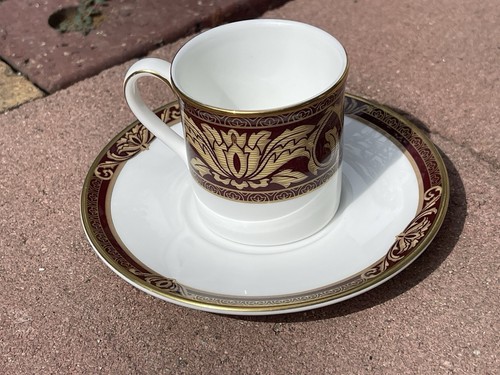Royal Doulton Tennyson 1996 Demitasse Espresso Coffee Cup & Saucer MINTY