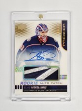 MNT #/49 GOLD RPA RC PATCH AUTO 2019 UPPER DECK PREMIER ELVIS MERZLIKINS ACETATE