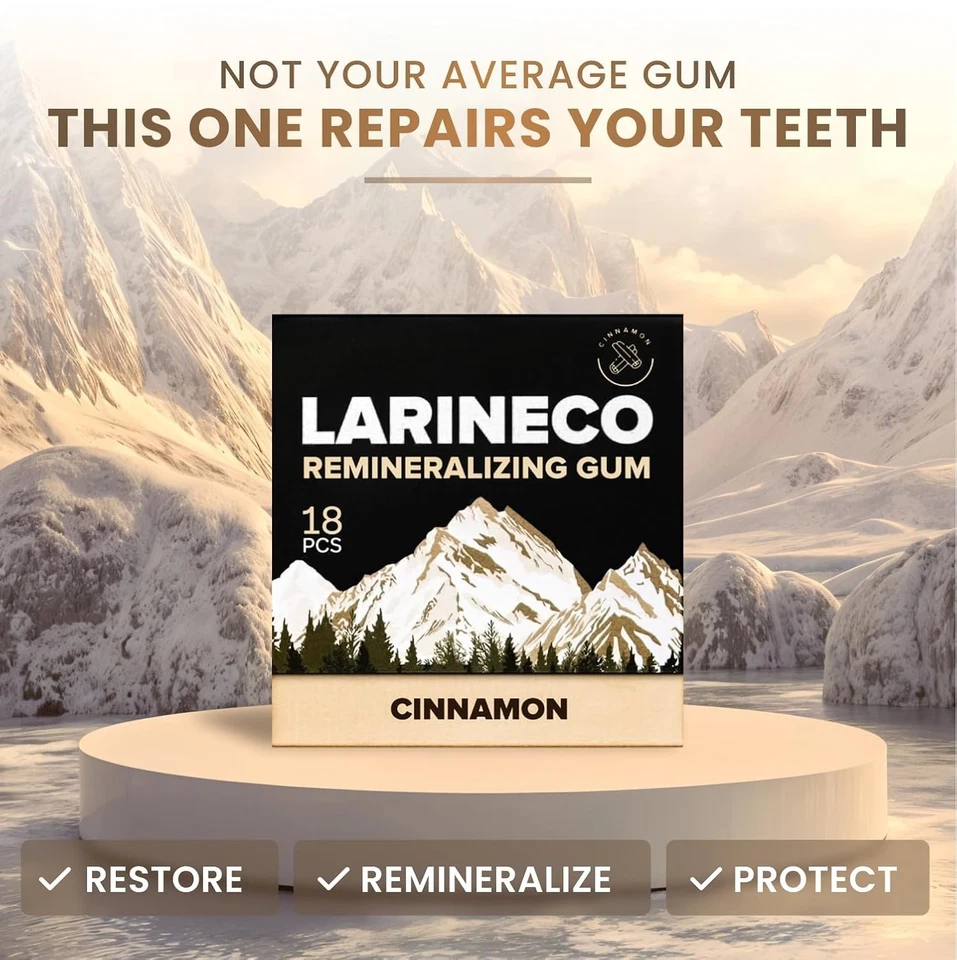 Larineco Remineralizing Gum with Nano Hydroxyapatite & 18 Count (Pack of 2) - Image 2 of 4