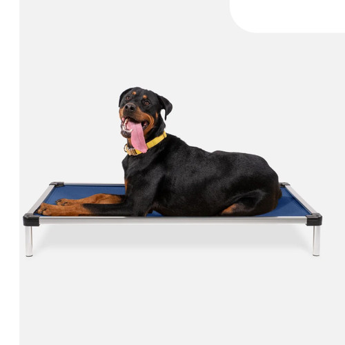 K9 Ballistics Chew Proof Armored Padded Elevated Dog Bed, X-Large, Blue