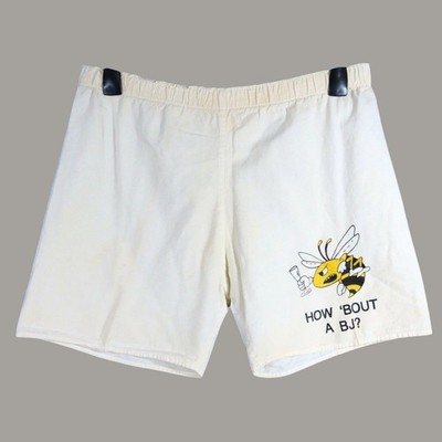 RARE BAREN JAGER Honey Liqueur VTG NOVELTY SHORTS How 'bout a BJ? BUMBLE BEE M/L