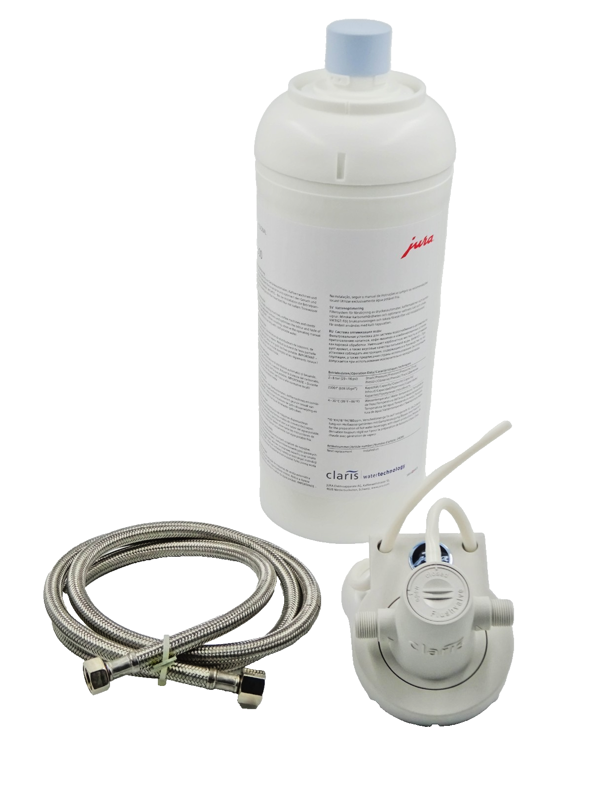 Wasser Filter F2300 + Filterkopf & Anschluss Schlauch für Jura Kaffeevollautomat