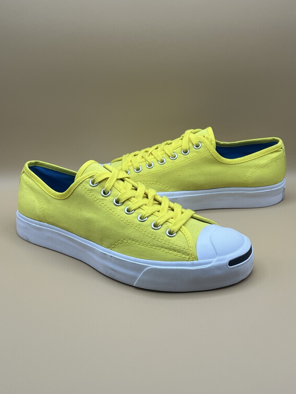 Converse Jack Purcell Canvas Low Yellow White Casual Shoes - Women’s Size 9.5