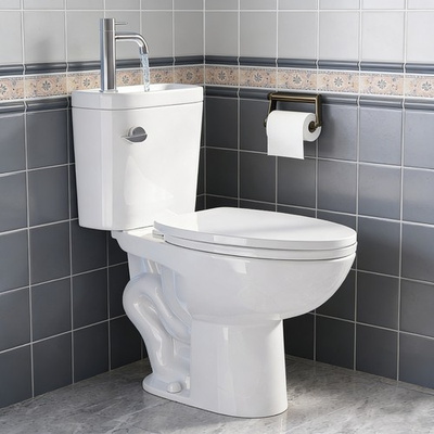 #ad #ad 17quot; Tall Two Piece 3 IN 1 Faucet Toilet with Sink for Small Bathrooms 1.28 GPF $359.99