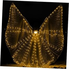 LED Wings Halloween Butterfly Wings Light up 40inch for Kids Yellow Lights