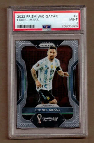 2022 - Prizm World Cup Qatar - Lionel Messi (Argentina) #7 PSA 9 (MT)