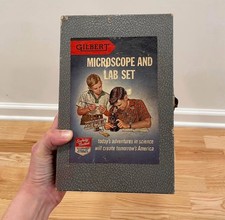 Vintage Gilbert Microscope And Lab Set