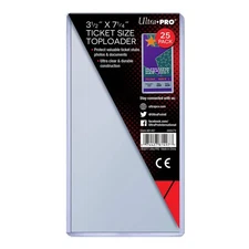 Ultra PRO 25 Ct Ticket Size Toploaders Ticket Stub Ultra Clear Holder Protector