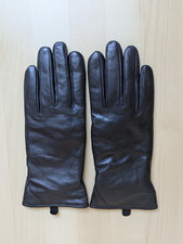 Excelled Black Leather Cashmere Lined Sz S Gloves Classic Quiet Luxury