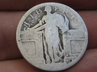 Dateless Silver Standing Liberty Quarter, Type 1 Variety Minted in 1916 and 1917
