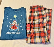 Jammies for your Families Women Size Small - 2 Piece Pajama Jingle Bell Rock
