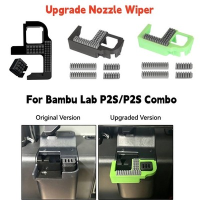 For Bambu Lab P2S/P2S Combo Upgrade Nozzle Wiper Silicone Brush Cleaning Tool