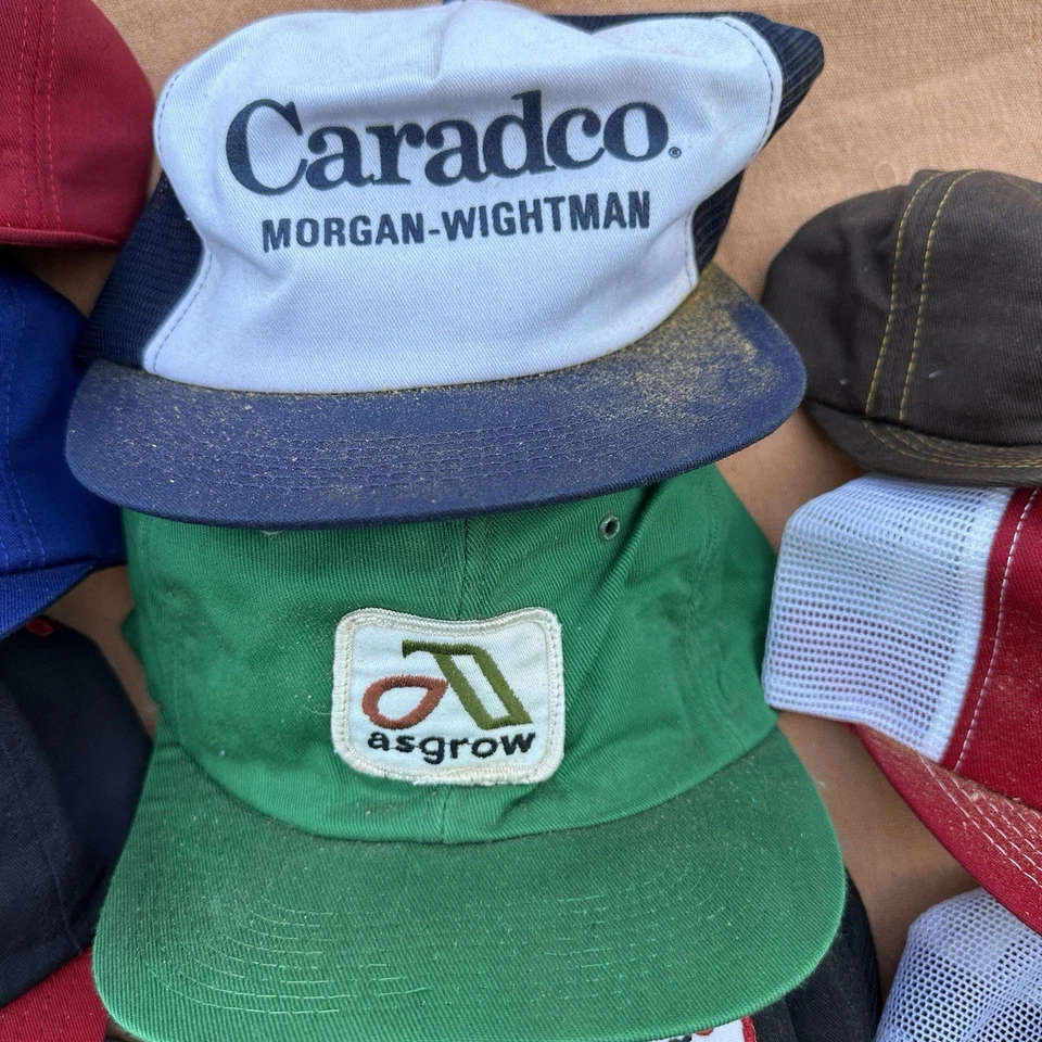 Vintage Trucker Hat lot All K Brand or K Products Patch 80s Farm Made in USA 90s - Image 4 of 4