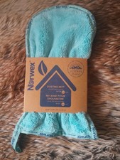 Norwex Dusting Mitt microfiber cloth w/ BacLock - Teal