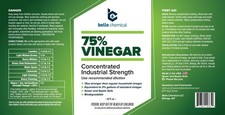 75 Pure Vinegar - Concentrated Industrial Grade 32oz