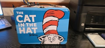 Dr. Seuss The Cat In The Hat Vandor Tote Tin Lunch Box 9  X 7  X 3.5  RARE ITEM 