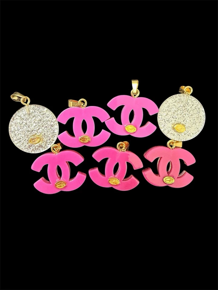 香奈儿拉链纽扣小饰品树脂 7 件套 — 第 2/3 张图片