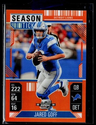 2024 Panini Contenders Optic #18 Jared Goff Orange #/75