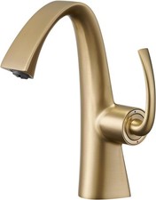 Bathroom Faucets Brushed Gold Single Handle Brass Bathroom Faucet for Sink