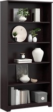 Tall 5 Shelf Bookcase Large Open Bookshelf Sturdy Display Cabinet Living