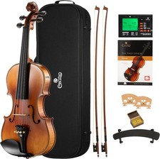 Cecilio CVN-600 Hand Oil Rub Highly Flamed 1-Piece Back Solidwood Violin, 4/4