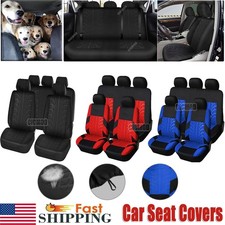 Universal Car Seat Covers Full Set Suv Front Rear Split Bench Seat Protectors