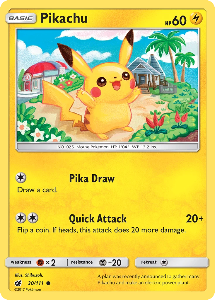 ピカチュウ 30/111 Pikachu 30/111 Sm-Crimson Invasion for sale | eBay