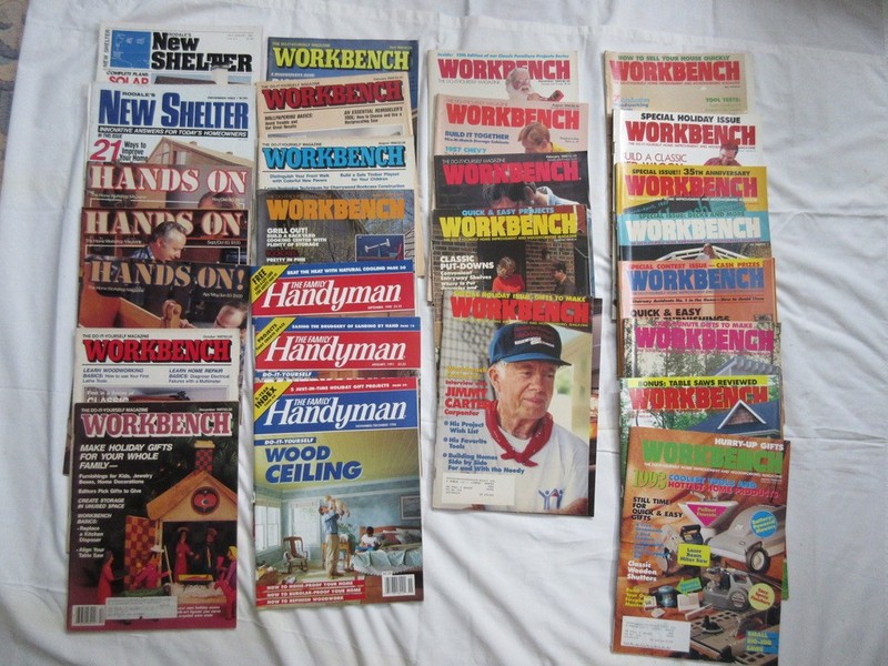 Lot of 27 Vtg 81-92 DIY Workbench Handyman Hands On New Shelter Woodworking Mags