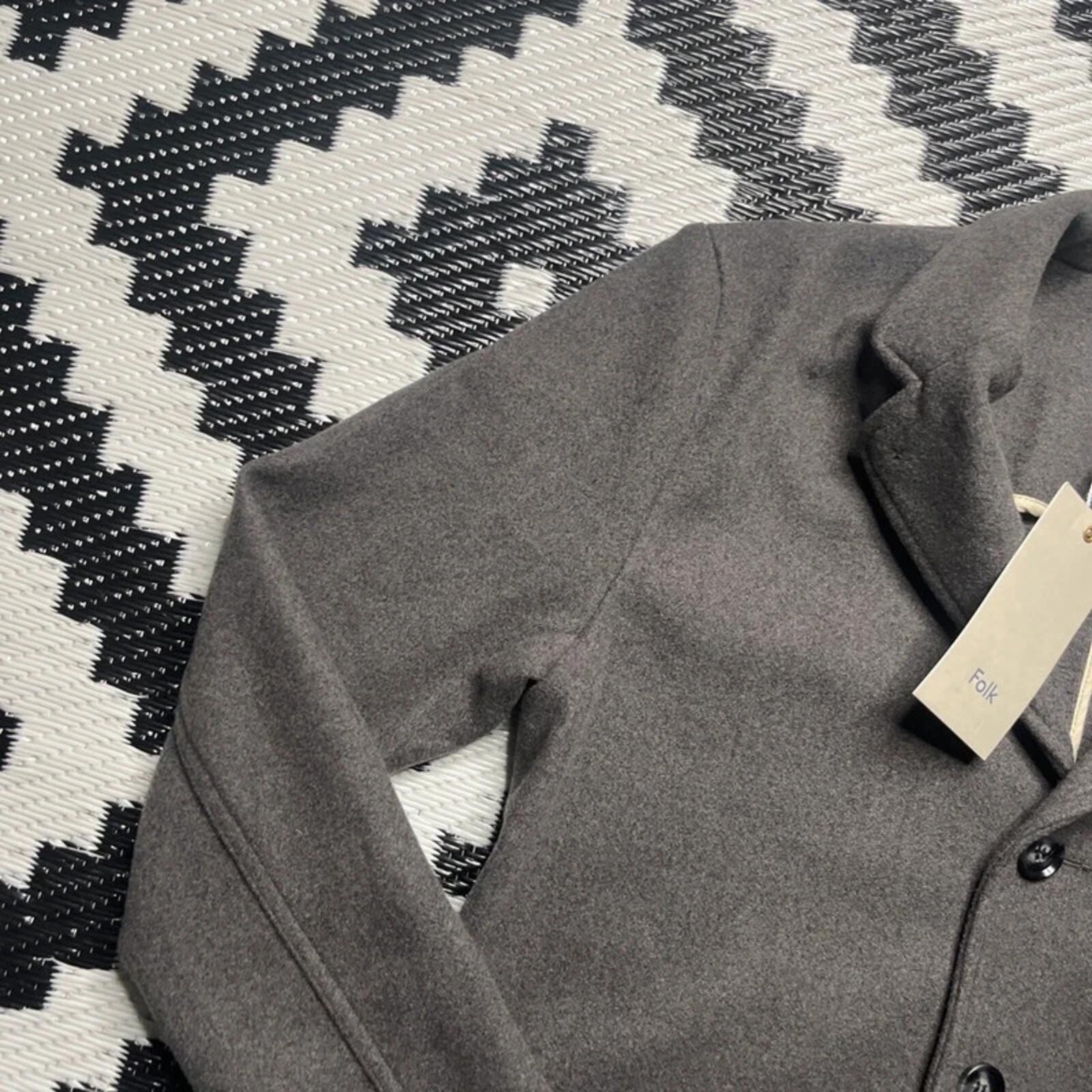 Folk Men’s Grey Hamilton Formal Button Up Jacket RRP295 | bnwt | M image 2