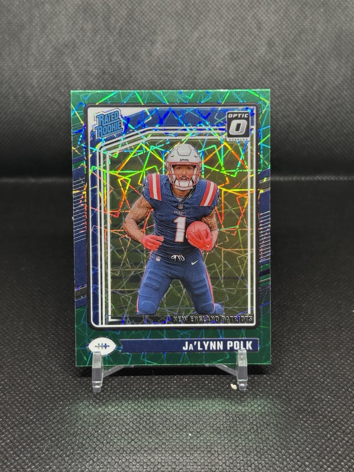 2024 Donruss Optic Green Velocity Ja'Lynn Polk #240 RC New England Patriots