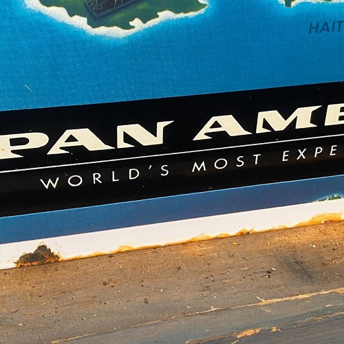 PAN AMERICAN Enamel Sign 22.8x16.9" (58x43cm) Unique Vintage Advertising Signage - Picture 7 of 20