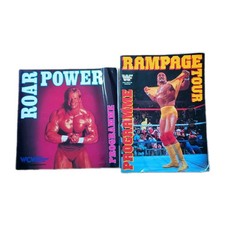 WWF UK Rampage Tour & WCW Roar Power Wrestling Magazine Programme Books x2 - WWE