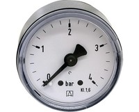 "Afriso Rohrfedermanometer Industrie Axial 40Mm DN6 1/8\" 0-4"