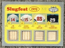 FOSTER~BAYLOR~RICE~THORNTON #1/2 2025 Leaf Lumber 1978 SLUGFEST GAME USED BATS