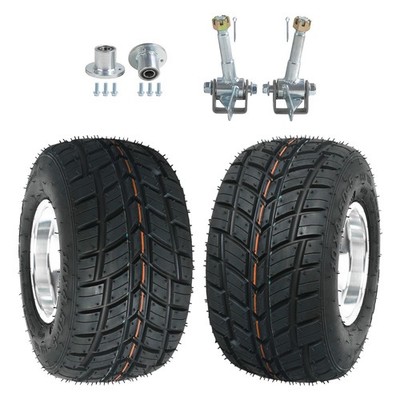 2pc 10x4.50-5 Tire Wheel Rim + Front Spindle Hub for Drift Trike Go Karting ATV