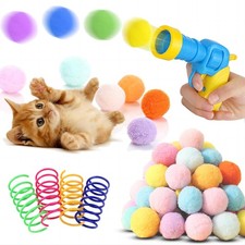 Low Noise Interactive Cat Ball Launcher Gun, 1 Noise-Reduced Launcher New Up...