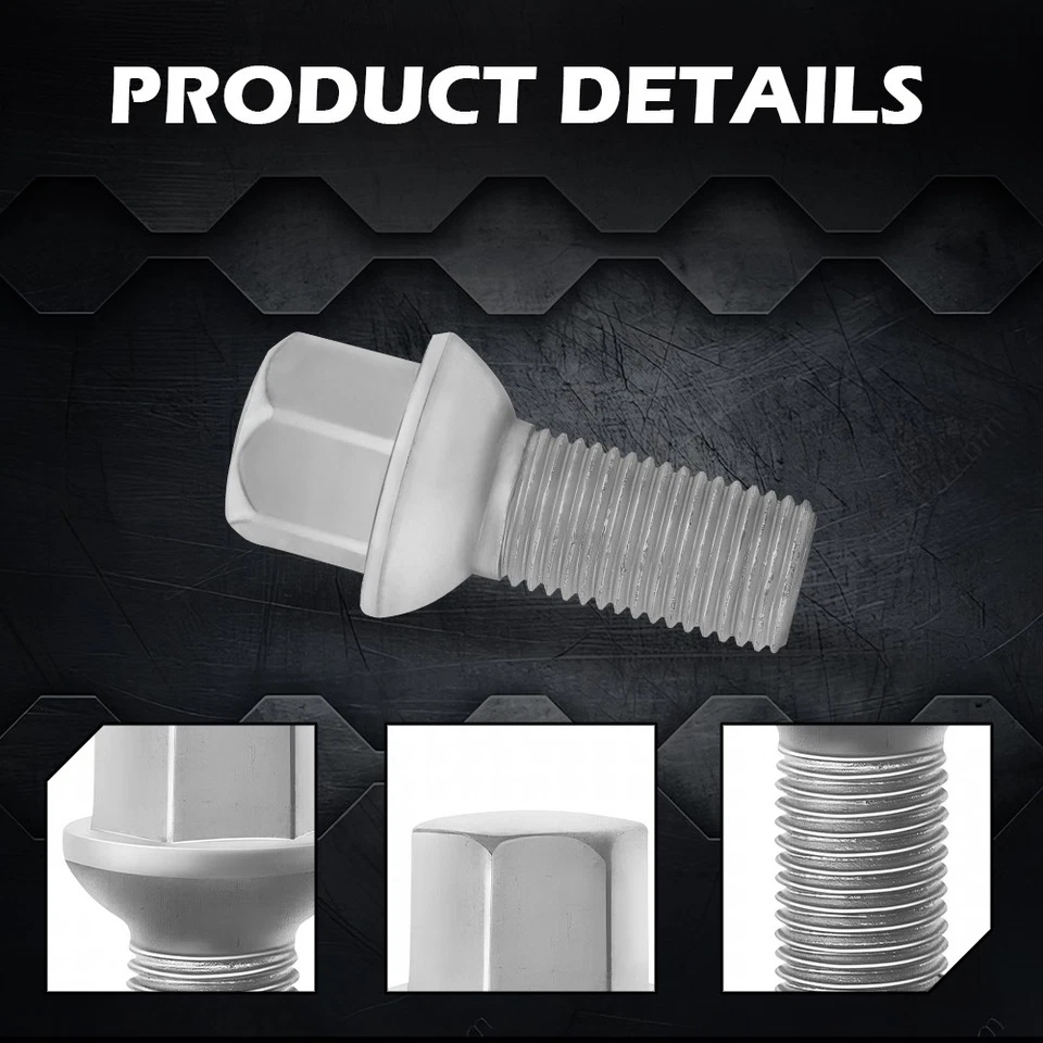 Para Mercedes Benz GL350 GL320 GL450 GL500 ML320 Taco ML350 Tornillos de rueda Tuercas 10X K Foto 3 de 4