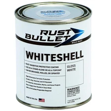 Rust Bullet WhiteShell Gloss White Rust Preventative Protective Coating UV PINT